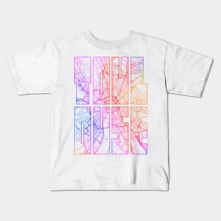 Toulouse, France City Map Typography - Colorful Kids T-Shirt